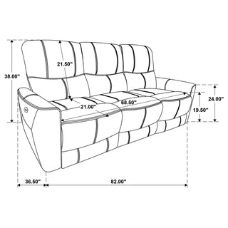 Amberly - 3 Piece Power Reclining Sofa Set - Light Gray