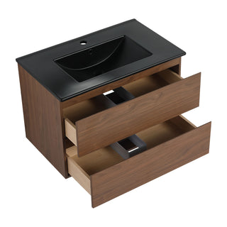 Wall Mounted Bathroom Vanity With Sink, 2 Soft Close Drawers