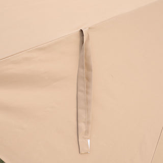 Double- Sided Outdoor Market Umbrella With Lights And Base