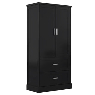 Tall Bathroom Storage Cabinet With 2 Doors And Drawers, Adjustable Shelf