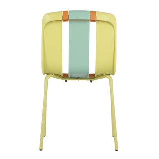 Modern Striped Blocking Single Chairs, Waterproof And Fade Resistant (Set of 4)