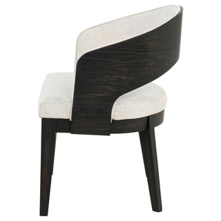 Bangor - Upholstered Dining Arm Chair (Set of 2) - Black / Cream