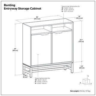 Banting - Entryway Storage Cabinet - Walnut Brown