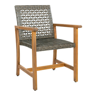 Outdoor Dining Chairs (Set of 2) - Mocha / Teak