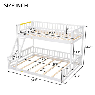 Bunk Bed With Ladder And Guardrails