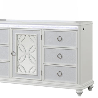 Abigale - 6 Drawer Dresser With LED (Includes Dresser Only, Mirror Not Included) - White