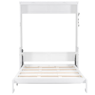 Murphy Bed With Desk, LED Lights And USB Charging Station