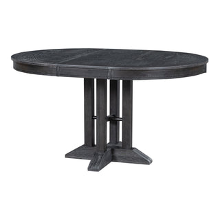 Dining Set & Extendable Round Table And 4 Upholstered Chairs