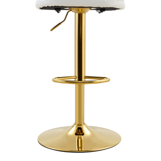 Adjustable Height Bar Stools & Footrest For Kitchen Island (Set of 2)