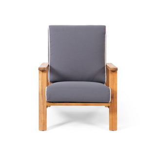 Outdoor Club Chair, Patio Lounge Chair With Removable Cushion