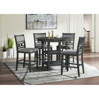 Amherst - Counter Table With Wood Leg - Gray Finish