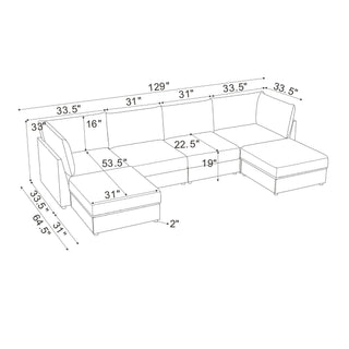 Modern Reversible Modular Sectional
