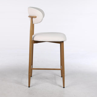 Upholstered Counter Height Bar Stools For Kitchen Island (Set of 2) - Beige