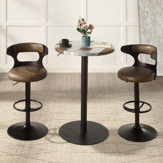 Saba - Adjustable Stool With Swivel - Brown