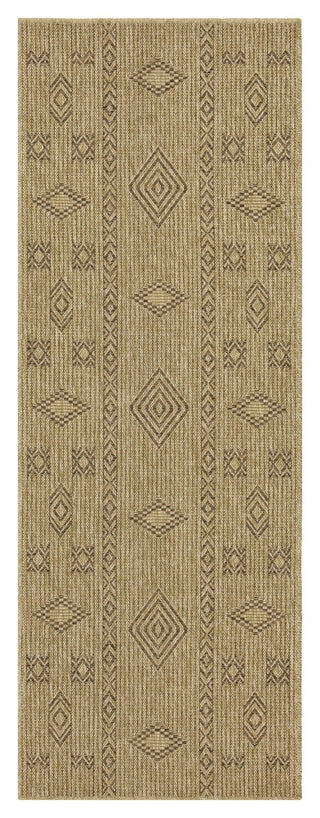 Earth - 2'7" X 7'3" Indoor, Outdoor Area Rug - Jute, Mocha