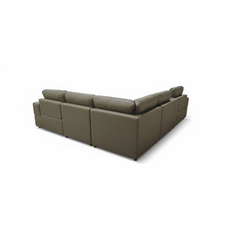 Upholstered Large Arms Sectional With Recliner Seats