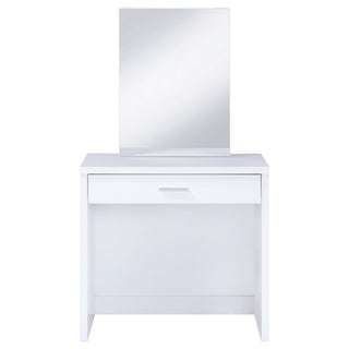 Walsh - Makeup Vanity Table With Mirror And Stool - White