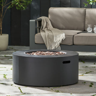Round Iron Fire Pit With 40, 000 Btu