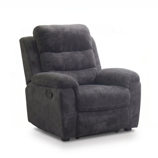 Manual Recliner Chair With 150° Recline, For Living Room - Dark Gray