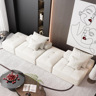 Modern Oversized Diy Combination Modular Sectional Sofa With Pillows