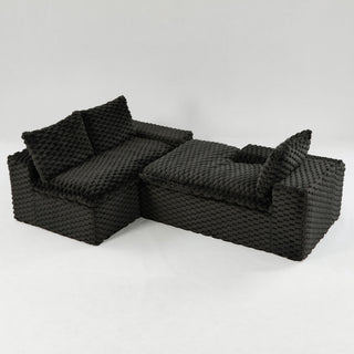 Modular Sofa, Convertible Twin Seat With Chaise Lounge