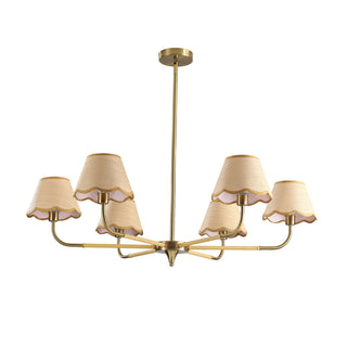 6 Lamp Chandelier - Golden