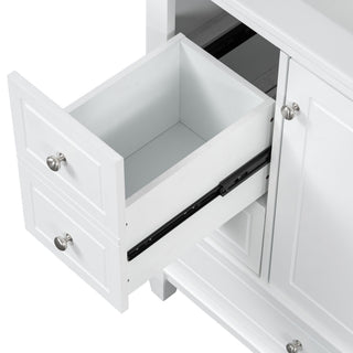Freestanding Bathroom Vanity With Sink, Soft Close Door, 3 Drawers