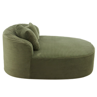 Modern Chaise Lounge Sofa Boneless Couch With Supportive Pillows