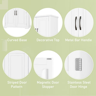 Bathroom Storage Cabinet With Multifunctional Storage Space, Drawer With Slide Rails, Adjustable Shelf