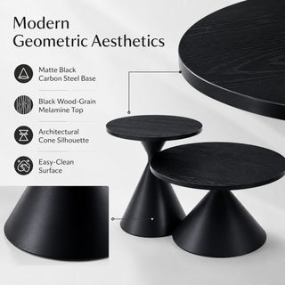 2 Piece Coffee Round Table Set