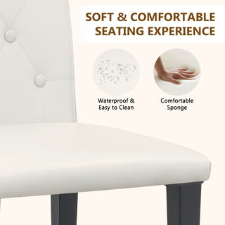 Dining Chairs With Ergonomic Buckle Backrest For Family Dining Rooms