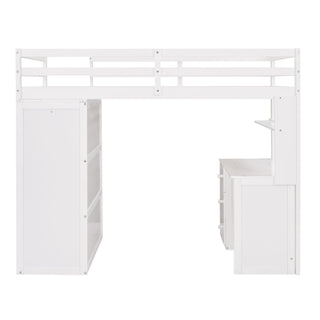 Loft Bed With Drawers, Desk, And Wardrobe