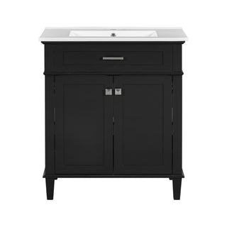 Bathroom Vanity With Ceramic Basin, Soft Close Door And Adjustable Shelves