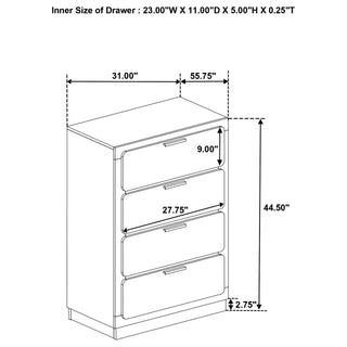 Sophia - 4 Drawer Chest