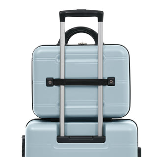 6 Piece Lightweight Hardshell Luggage Set With Double Spinner Wheels, Password Lock