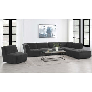 Ortega - Upholstered Armless Chair - Charcoal
