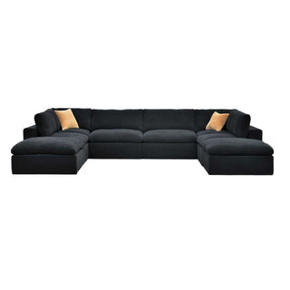 Custom Configuration Modular Sectional With Toss Pillows
