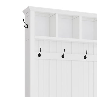Hall Tree With 4 Drawers, Coat Rack With 6 Hooks