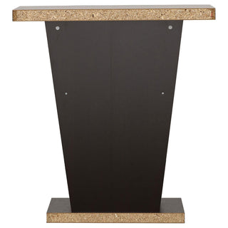 2 Shelf Console Table With V Shape Design - Brown