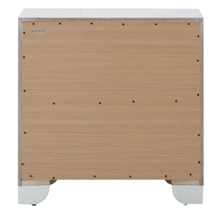 Contemporary Nightstand - Silver Champagne - Particle Board