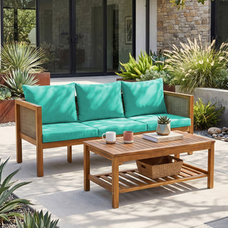 Patio Set Outdoor With Coffee Table And Cushions