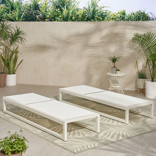 Outdoor Nylon Chaise Lounge, (Set of 2)