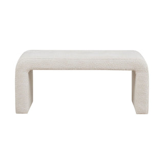 Modern Contemporary Boucle Waterfall Bench
