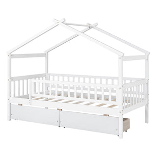 House Bed With 2 Drawers