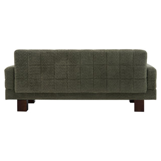 Modern Loveseat Sofa, 2 Seater With Square Arms For Living Room