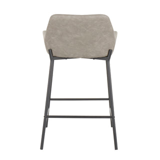 Daniella - Industrial Fixed Height Counter Stool (Set of 2)