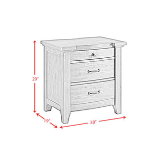 Gage - 3-Drawer Nightstand With USB And Power - Chestnut