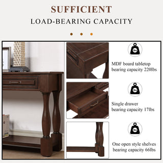 Console Table With 3 Drawers And 1 Bottom Shelf For Entryway - Espresso