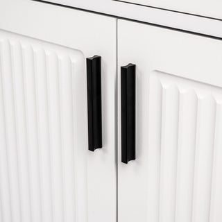 Fluted Sideboard Buffet Cabinet With 4 Doors And 3 Drawers