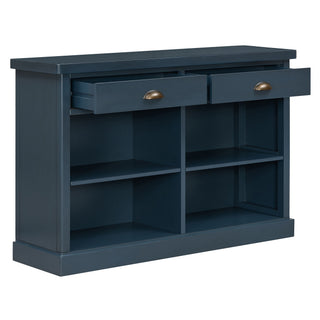 Console Table With 2 Drawers And Open Shelves